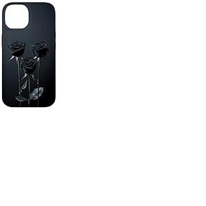 Coque pour iPhone 14 Roses noires élégantes pour une esthétique gothique et