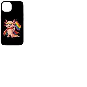 Süsser Axolotl Gay Pride LGBT Lunettes de soleil Cape Rainbow Flag Coque pour iPhone 13