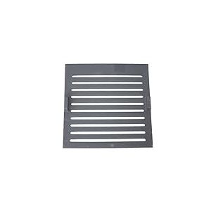 FIREFIX 43000-004 Grille plate rectangulaire en fonte avec deux languettes de maintien (lat&eacute;rales) &Eacute;paisseur du mat&eacute;riau 12 mm 237 x 240 mm (largeur x profondeur)