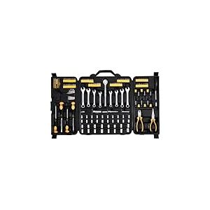 VEVOR Coffret d'Outils de Mécanicien 221PCs, Douilles 1/4" 3/8" SAE et Métrique, Kit d'Outils de Mécanicien avec Embouts, Clés, Poignée à Cliquet, Accessoires et Étui, pour Réparation Automobile