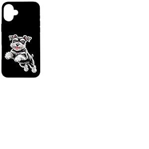 Chien Schnauzer Sauteur Coque pour iPhone 16 Plus