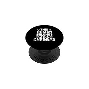 Nom du chat Cheddar Humain appartient au nom du chat Cheddar PopSockets PopGrip Adhésif