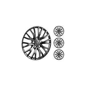 VEVOR Jeu de 4 Enjoliveurs de Jante de Roue 40,6 cm Diam&egrave;tre, Couvre-jante en ABS et PC, R&eacute;sistant aux Rayures, avec Trou de Buse &agrave; Pression et Valve, Moins de R&eacute;sistance au Vent, Protection des Roues