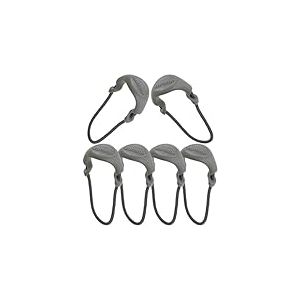 Maxpedition Lot de 6 grandes tirettes de fermeture éclair étiquette bagage 4 cm, gris, 4 cm, Étiquette de bagage