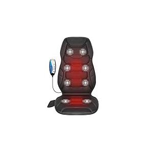 COMFIER masseur de dos avec chaleur, massage dos à 8 noeuds et 5 modes, Coussin vibrant pour bureau à domicile, siege massant pour les maux de dos