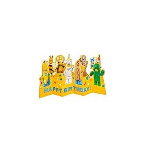 Hallmark Carte d'anniversaire, personnages LEGO 3D et Pop Up, jaune