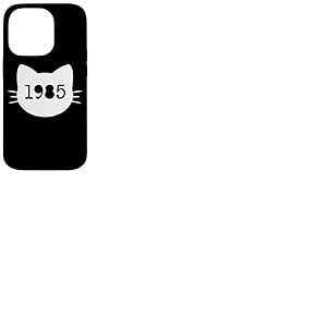 Chat né en 1985 Ans Anniversaire Maman de chat Papa de chat Coque pour iPhone 14 Pro