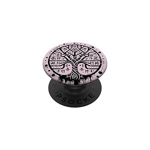 Motif arbre de vie nordique Yggdrasil de Viking PopSockets PopGrip Interchangeable