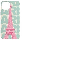 Tour Eiffel Paris France Vintage Rose Graphique Coque pour iPhone 15 Plus
