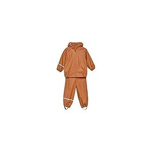 Celavi Basic Rainwear Set-Recycle PU Rain Jacket, Marron Ambre, 110 Mixte Enfant