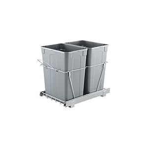 VEVOR Poubelle Coulissante sous &Eacute;vier et sous Plan avec Grande Capacit&eacute; de 2x32,8 L, Collecteur de D&eacute;chets de Cuisine avec Poign&eacute;e, Syst&egrave;me de Tri S&eacute;lectif pour Placard Meuble Bas, Restaurant, Bar
