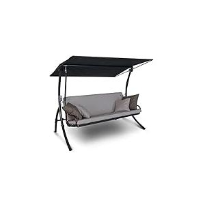 Angerer Freizeitmöbel GmbH Elegance Smart Balancelle de Jardin, fabriquée en Allemagne, pour s'asseoir, se Coucher et se détendre, Fonction lit, Montage Facile (Beige)
