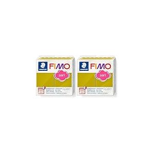 STAEDTLER FIMO Soft - Pain p&acirc;te &agrave; modeler 57 Grammes - Roseau des sables - 8020-T51 (Lot de 2)