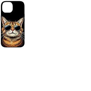 Visage de chat portant des lunettes de soleil, cool Boss Rebel Hip, amoureux des chats Coque pour iPhone 14