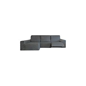 ECOMMERC3 Housse de canapé Bras Long Gauche avec Relaxation bi-élastique, Respirante et Mousse de Maintien Gris foncé, Polyester, Coton, élastomère, Chaiselong Brazo Largo Izquierda