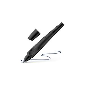 Schneider Stylo roller Breeze 188831 (fabriqu&eacute; en plastique recycl&eacute;, r&eacute;compens&eacute; par l'ange bleu, couleur de l'encre : bleu roi, effa&ccedil;able), noir