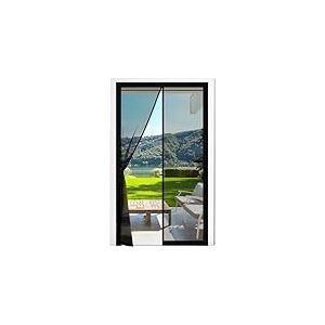 Fillis Moustiquaire magnétique Porte, 90x200cm Moustiquaire de balcon en fibre de verre Rideau anti-moustique sans percer Rideau magnétique Rideau de porte pour balcon Salon Chambre Portes