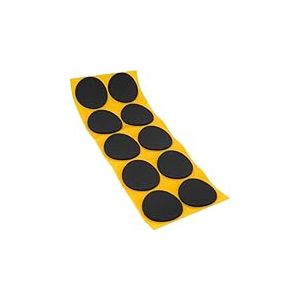 Adsamm® / 10 x Patins antidérapants Autocollants en Caoutchouc cellulaire EPDM/ø 45 mm/Noir/Rond/Patins antidérapants de 2,5 mm d'épaisseur