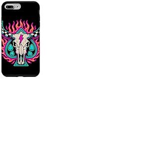 Motif tête de mort de cowboy et flammes Coque pour iPhone 7 Plus/8 Plus