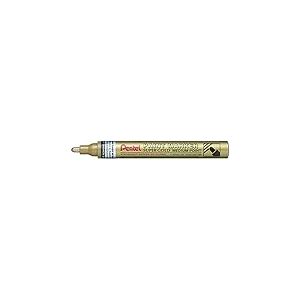 Pentel Arts Paint Marker MMP10, Marqueur peinture permanent, Pointe médium, Or, Lot de 12