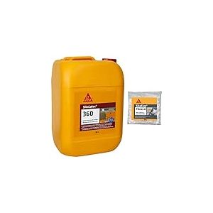 Sika - SikaLatex 360, Additif pour mortier et béton, primaire et produit de cure prêt à l'emploi, 20L & em Fibres 6, Fibres synthétiques 6mm pour enduits et mortiers, 150g, Blanc