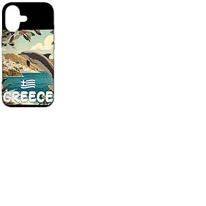 Superbe Costume de Dauphin Grec avec Vue sur la Gr&egrave;ce Coque pour iPhone 17