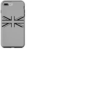 Drapeau Union Jack Noir Grande-Bretagne Angleterre Coque pour iPhone 7 Plus/8 Plus