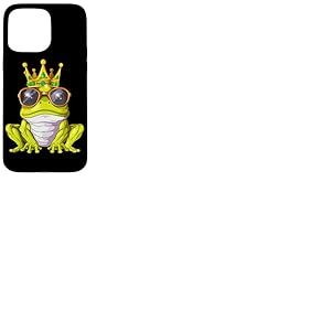 Grenouille Royale avec Couronne Et Lunettes De Soleil Roi Coque pour iPhone 15 Pro Max