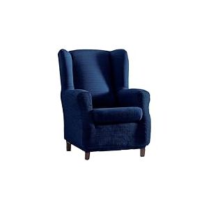 ECOMMERC3 Housse de Fauteuil à Oreilles élastique en Jacquard, Respirante et résistante à l'usure, Couleur Bleue, Facile à Mettre et à enlever, Design Style tapissé