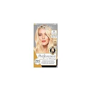 L'Or&eacute;al Paris Kit de coloration permanente pour cheveux avec coloration et baume de soin pour cheveux Blonding 01 Blond naturel tr&egrave;s clair
