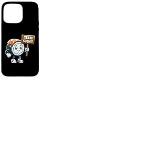 Rouleau de Sushi d'équipe, Mascotte de Poisson cru, Cuisine Japonaise Coque pour iPhone 15 Pro Max