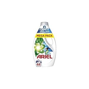 Ariel Lessive Liquide Protection Active Odor +, 44 Lavages, Touch of Febreze, Élimine Toutes les Odeurs Jusqu'à 7 Jours, Efficace à Basse Température, Pré-traitement des Taches, Fabriqué en France