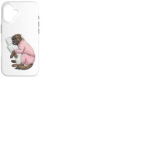 Adorable Chien Bullmastiff endormi en Pyjama Art du Coucher Coque pour iPhone 16