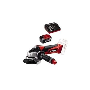 Einhell Meuleuse d'angle 115mm sans fil TE-AG 18 Li Solo Power X-Change (18V, Régime : 8500 trs/min, Profondeur de coupe : 28 mm) avec Chargeur et Batterie 5,2Ah