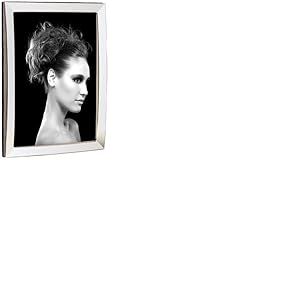 Cadre photo en métal silver brillant. Orientable horizontalement et verticalement – Taille photo 13x18 cm