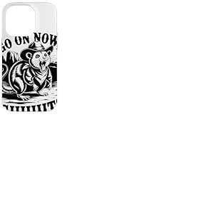 Go On Now Giiiit Lémurien Cowboy Humoriste Western Coque pour iPhone 14 Pro