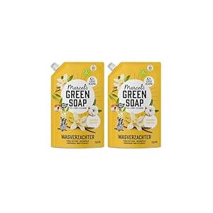 Marcel's Green Soap - Recharge d'adoucissant vanille & coton - Adoucissant liquide - Sans microplastiques ni huile de palme - V&eacute;g&eacute;talien - 750ml (Lot de 2)