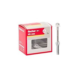Fischer 567570 WB 2 Fixation pour WC et Bidet au Sol avec Trous verticaux, Nickel