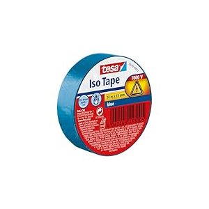 tesa Isoler Ruban Adh&eacute;sif pour l'Isolation, le Cerclage et la Fixation de C&acirc;bles &Eacute;lectriques jusqu'&agrave; 6000 v &ndash; C&acirc;bles Audio, Vid&eacute;o et Alimentation &ndash; Ignifuge &ndash; 10 m x 15 mm &ndash; Bleu