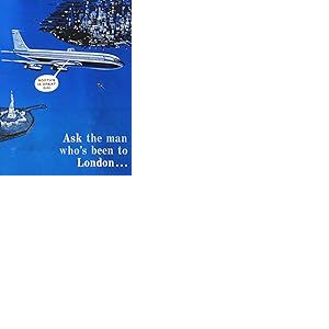 Wee Blue Coo Stand Publicitaire Gin London New York City Airplane 30X40 cm Affiche d'Art Bb6625