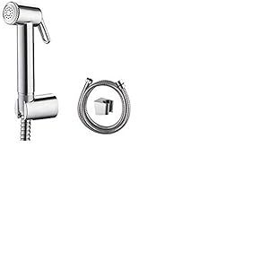 Ibergrif Kit Douchette WC avec Support Mural et Tuyau 1,2 m, Finition Chromée Argentée – Douche Hygiénique pour Toilettes et Nettoyage, M20282