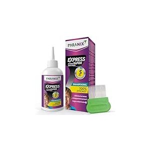 Paranix EXPRESS 5 minutes - Shampooing Anti-Poux et Lentes 100% efficace* : traite et protège – 300 ml – Peigne fin en métal inclus