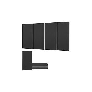 VEVOR Panneau Acoustique Mural Autocollant, Lot de 4, Panneaux Insonorisants Muraux en Fibre de Verre 60x30x5 cm, Isolation Phonique pour Maison, Home Cin&eacute;ma, Studio, Bureau, Salle de R&eacute;union, Noir