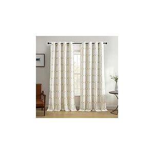 Elrene Home Fashions Kaiden Rideau de fenêtre occultant à Motif géométrique, Panneau Simple, 132,1 cm de Large x 213,4 cm de Long (1 Panneau), Jaune doré