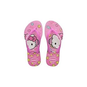 Havaianas - Slim Hello Kitty, Tongs Confortables, Durables et L&eacute;g&egrave;res, Imprim&eacute; Hello Kitty, Semelle Antid&eacute;rapante, Fille