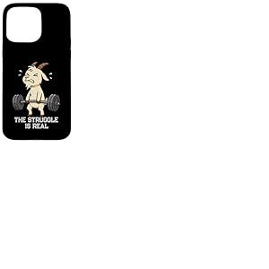 La Lutte des gymrats de soulevé de Terre de chèvre est Un véritable Levage Hommes Femmes Coque pour iPhone 15 Pro Max
