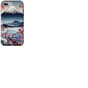 Arbre Japonais Sakura Garden Geisha Mount Fuji Cherry Blossom Tree Coque pour iPhone 7 Plus/8 Plus