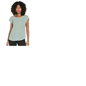 Only Femme Onlvic Aop Top Noos Wvn T-shirt, Chinois Green/Aop:big Karo Dot, 36 EU
