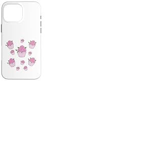 Illustration Mignonne du d&eacute;sert Rose Cupcakes et Roses Coque pour iPhone 16 Pro Max