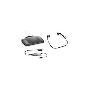 Philips LFH5220/03, Kit de Transcription, ACC2310 USB Interrupteur à Pied Design 3 Pédale, LFH0334 Écouteurs stéréo, sans Logiciel, Anthracite